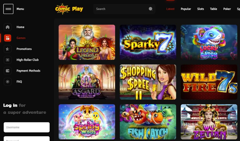 How to get a no deposit bonus at Comic Play online casino